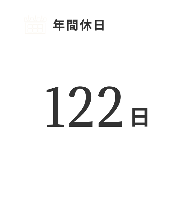 年間休日 122日